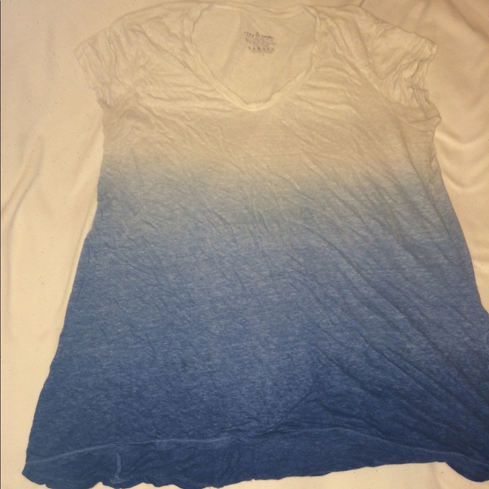 Blue and White ombre t-shirt dress